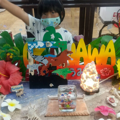 ちゅらうみキャンドルを作った男の子