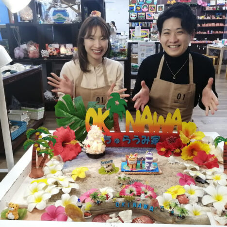 たのシーサー作りと絵付け体験をしてくれたお客様
