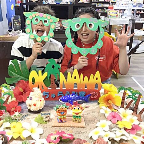 シーサー絵付け体験をしてくれたお客様