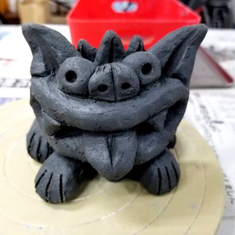 やちむんシーサー作り
