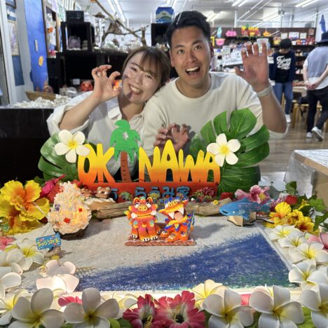 シーサー作り、絵付け体験をしたお客様
